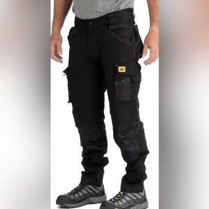 Men's CAT Utility Black Cargo Pants NWT 34/30